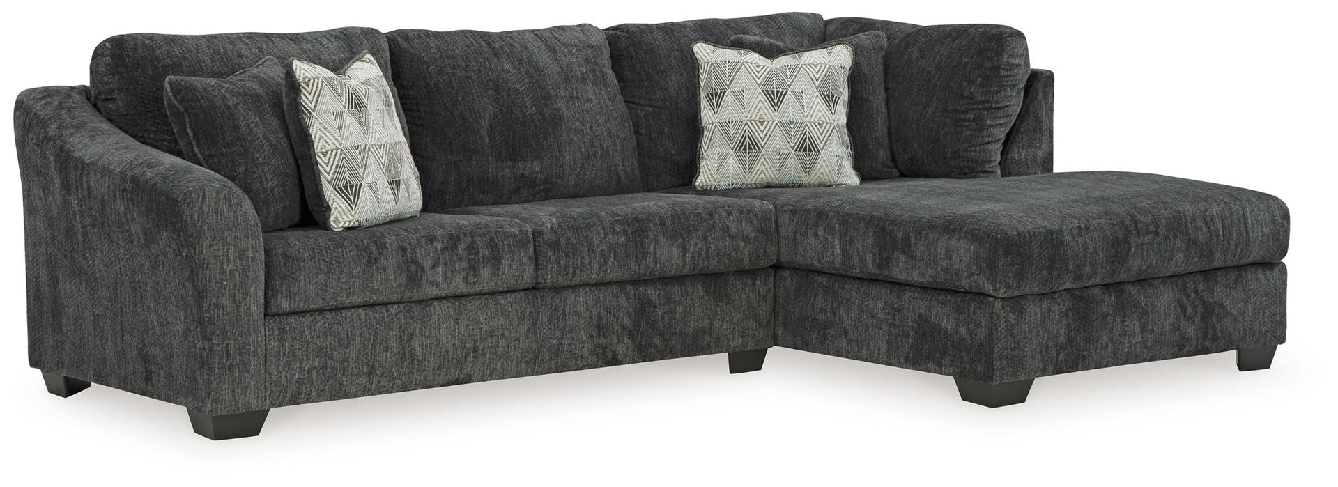 Biddeford - 2-Piece Sleeper Sectional With Raf Corner Chaise - Ebony