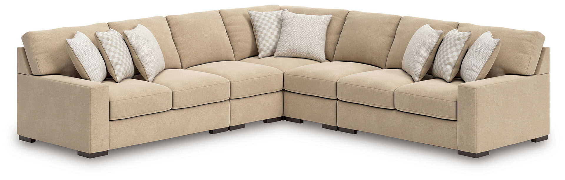 Larce - 5-Piece Sectional With Raf Loveseat - Dune