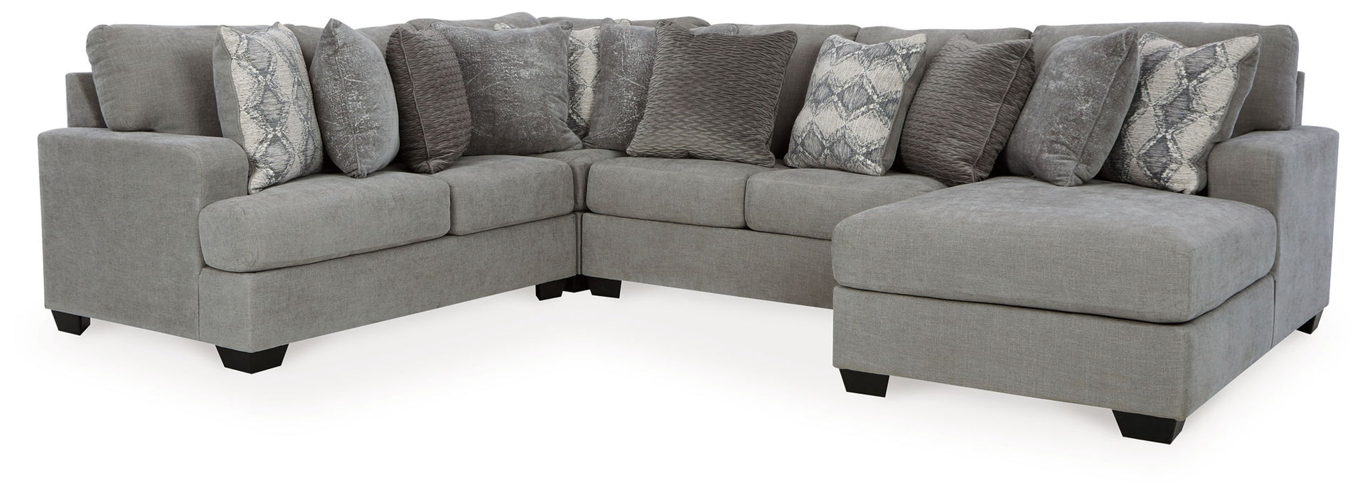 Keener - Right Arm Facing Corner Chaise 4 Pc Sectional - Ash