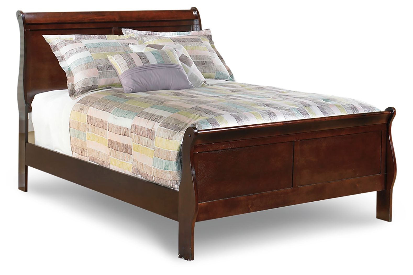 Alisdair - Full Sleigh Bed - Dark Brown