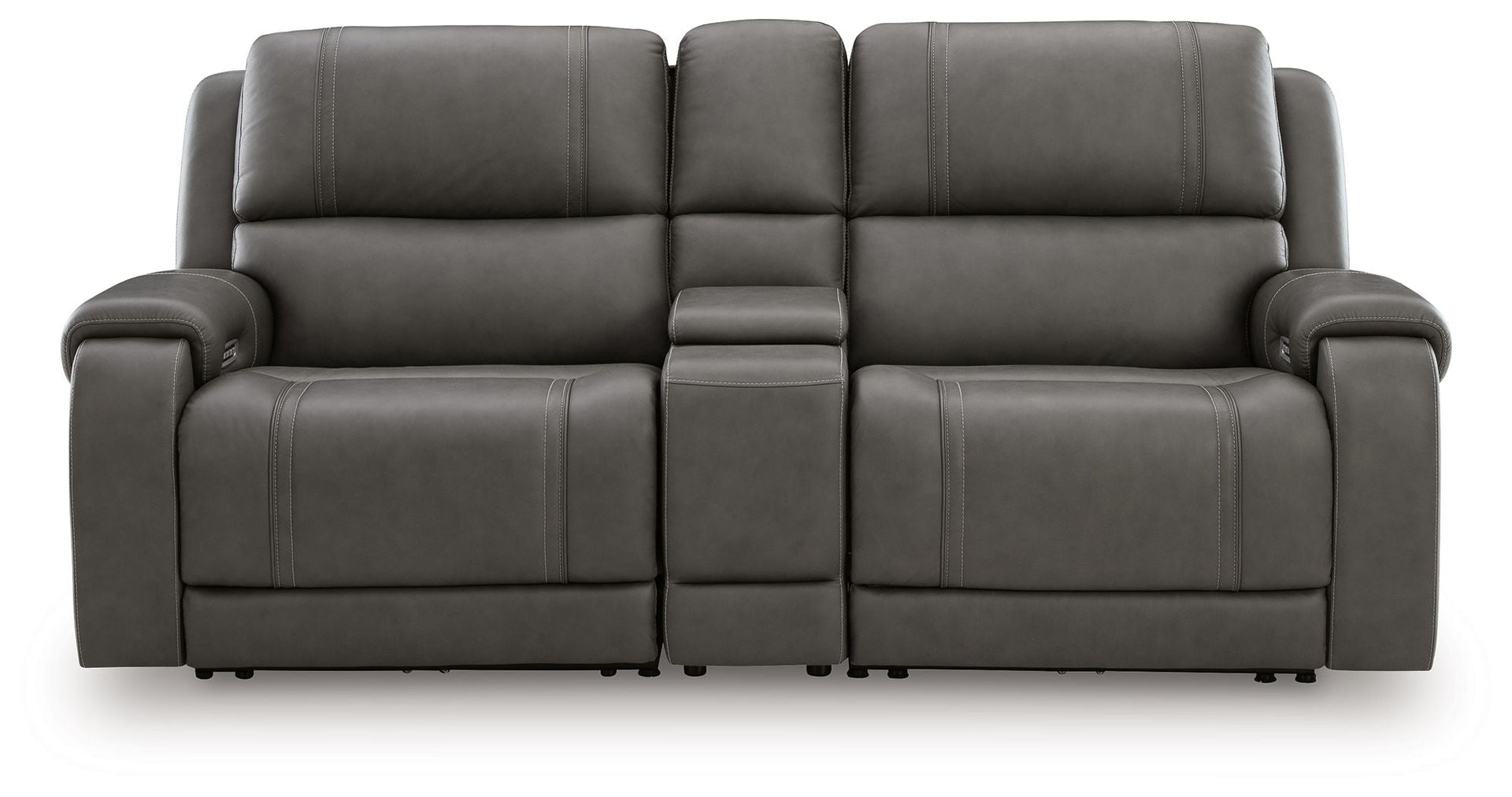 5Z-Harrenhurst - 3-Piece Power Reclining Sectional Loveseat With Storage Console - Anchor
