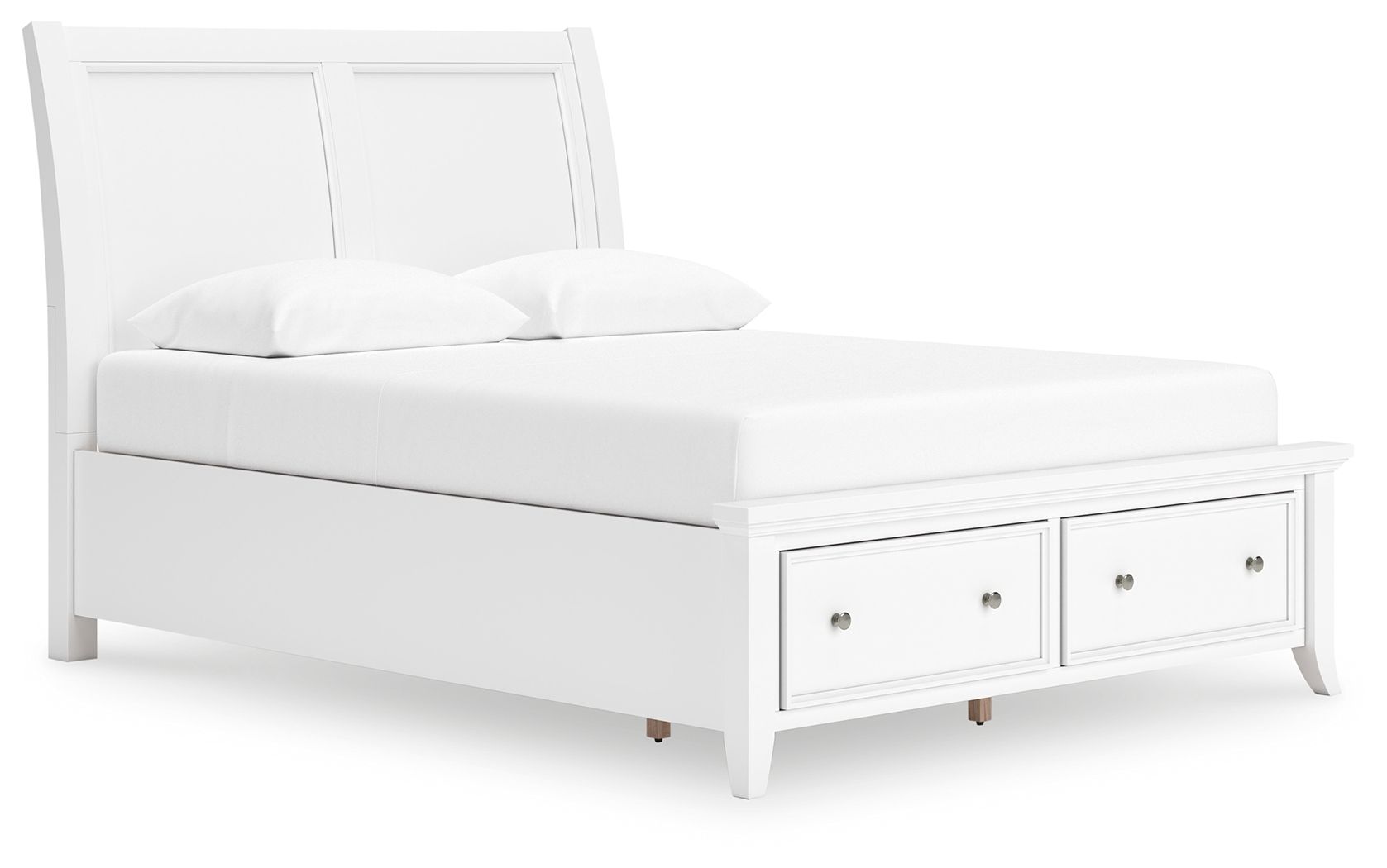 Trulani - Queen Sleigh Storage Bed - White