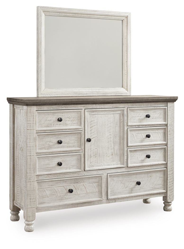 Havalance - Dresser, Mirror - White / Gray