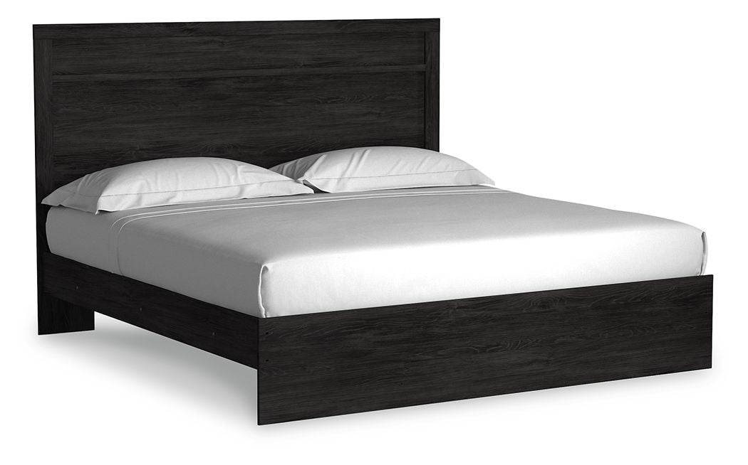 Belachime - King Panel Bed - Black