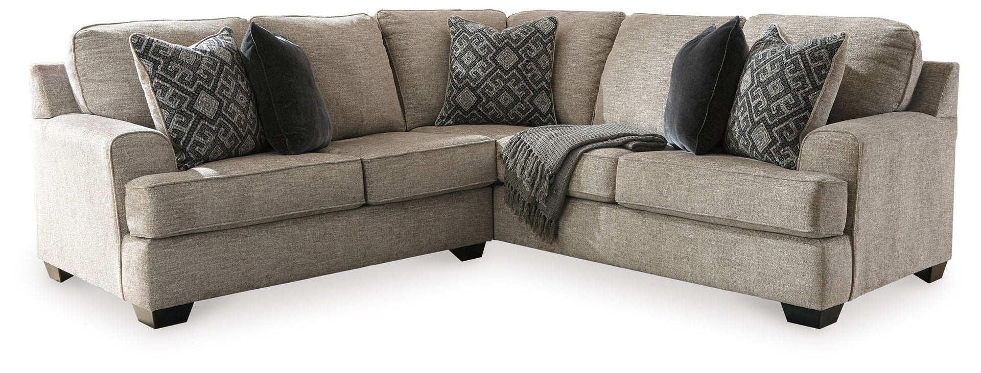 Bovarian - Right Arm Facing Sofa With Corner Wedge 2 Pc Sectional - Stone