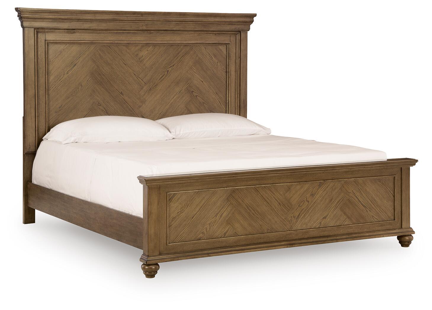 Waynely - King Panel Bed - Medium Brown