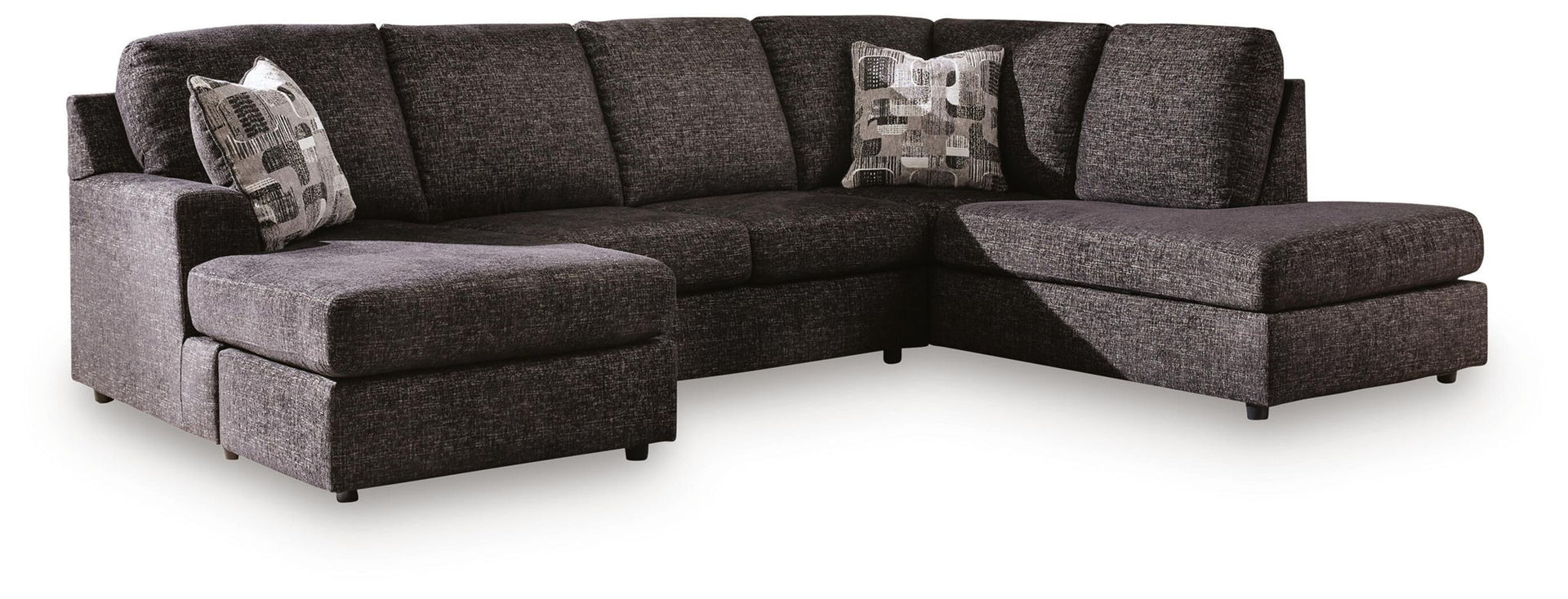 Coralene - 2-Piece Sectional With RAF Corner Chaise - Onyx