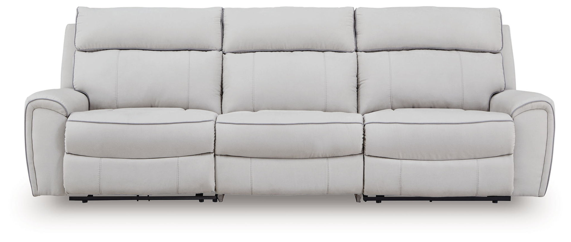 Grafton Pike - 3-Piece Power Reclining Sectional - Pearl / Ash