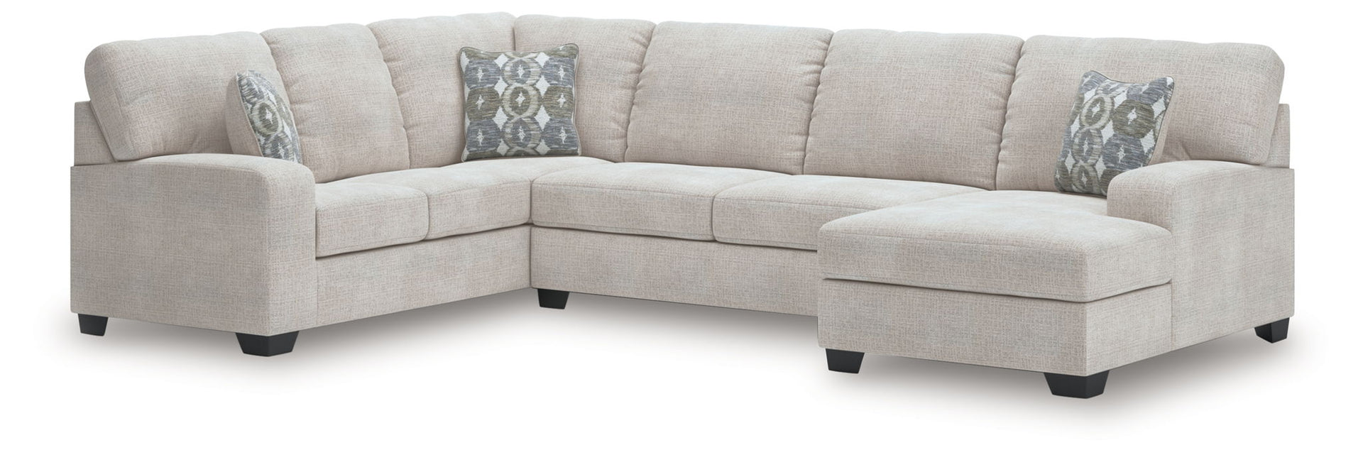 Rodington - 3-Piece Sectional With RAF Corner Chaise - Concrete