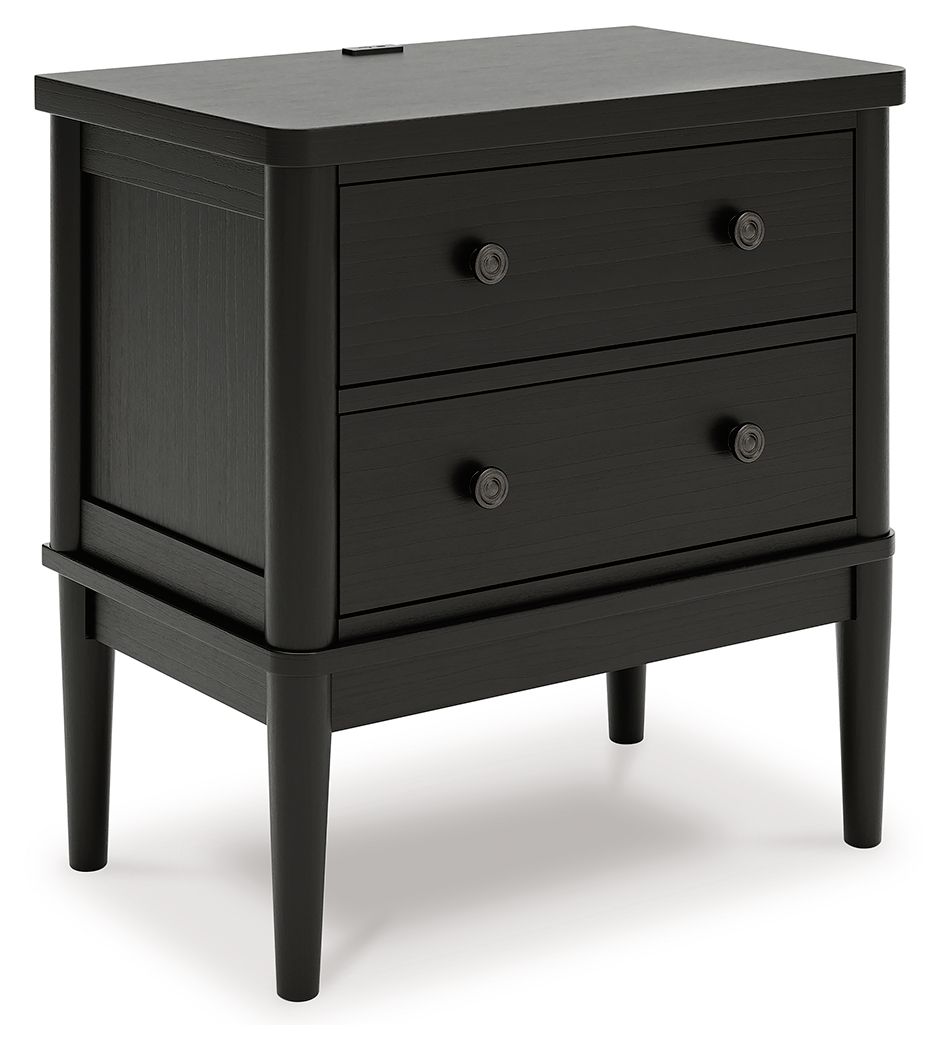 Portdown - Two Drawer Night Stand - Black