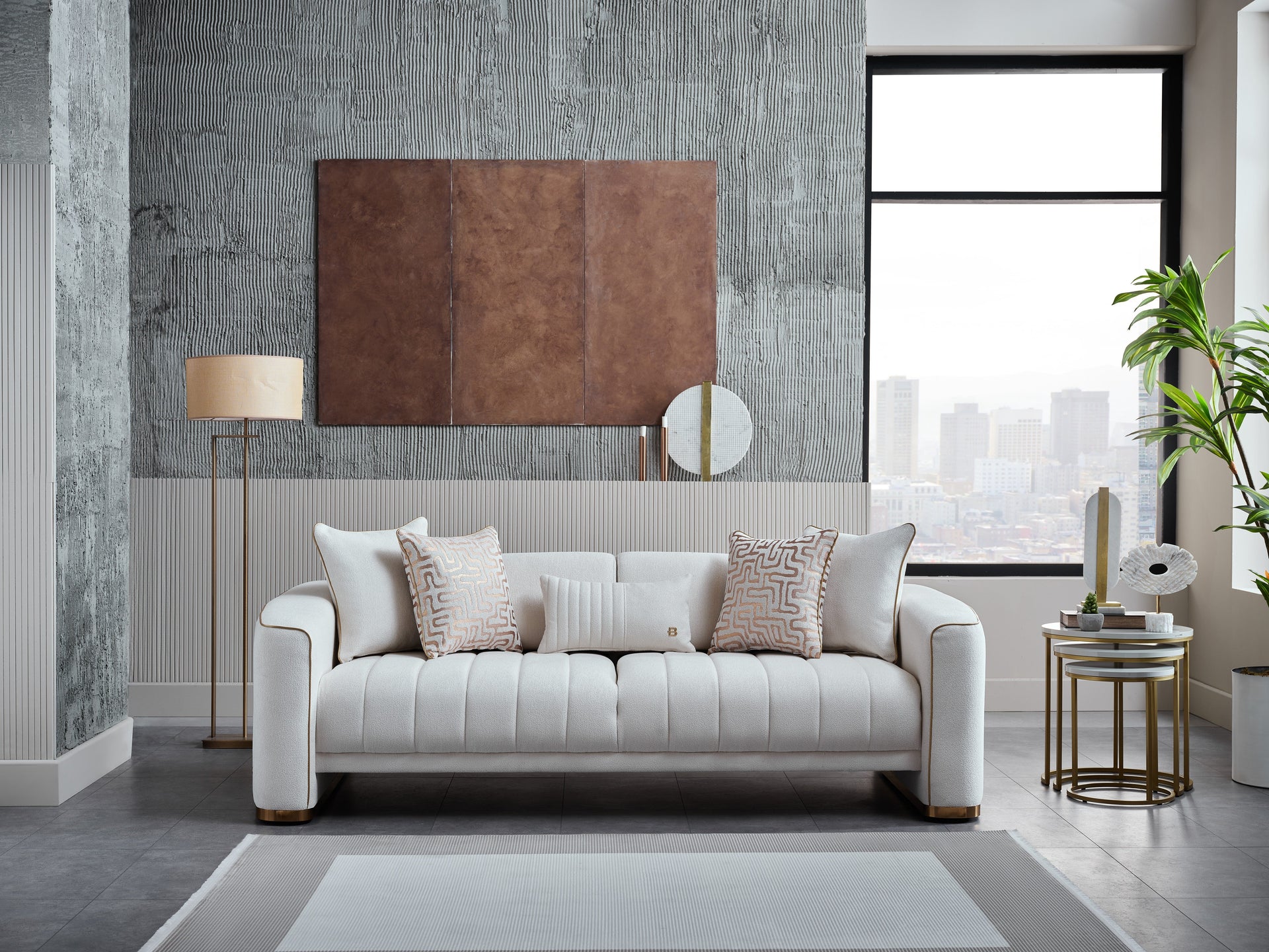 Veronica Cream Sofa
