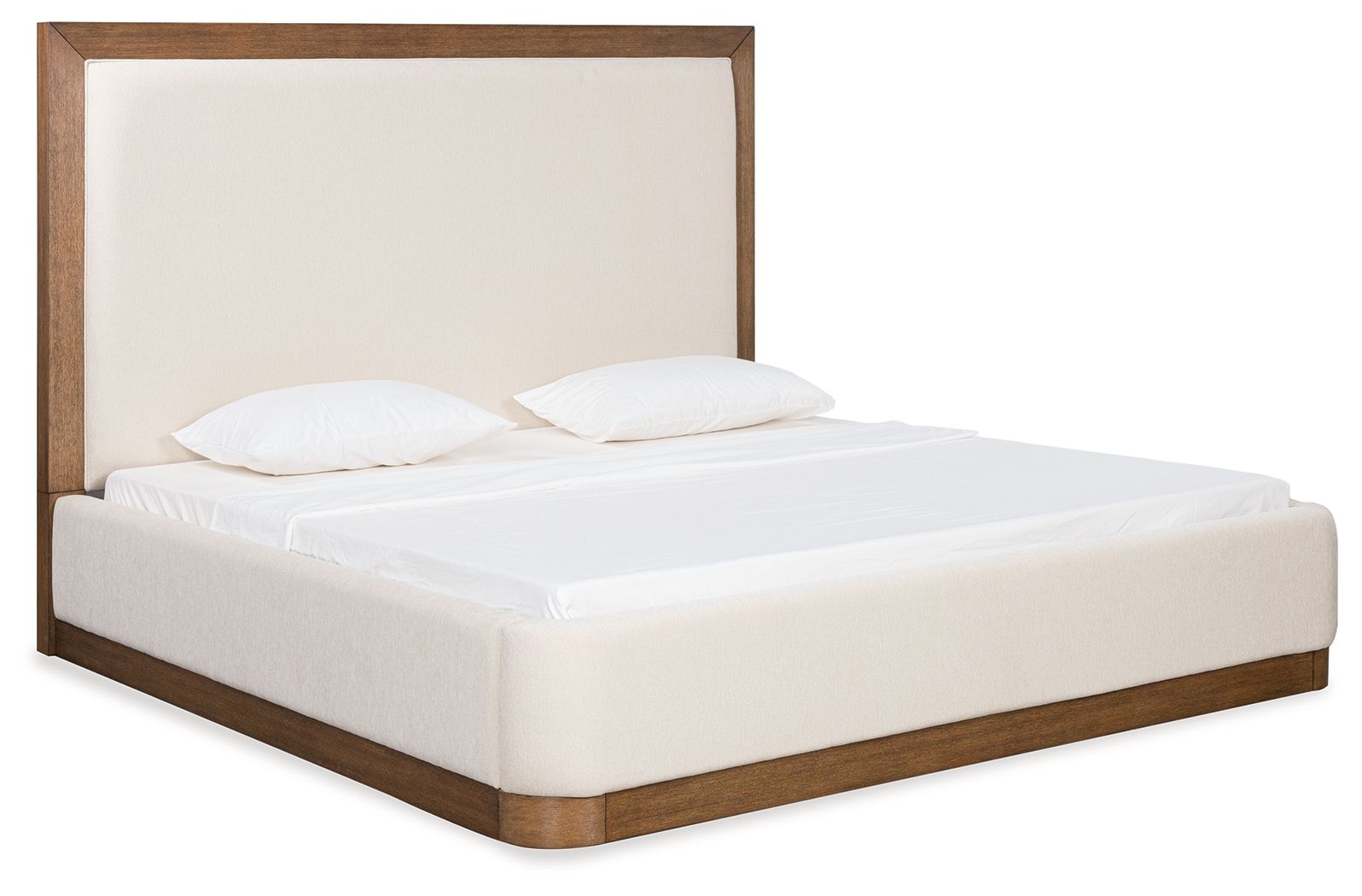 Hennington - California King Upholstered Bed - Medium Brown
