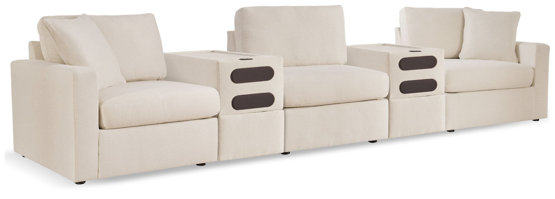 Modmax - 5-Piece Sectional With 2 Audio System Consoles - Oyster