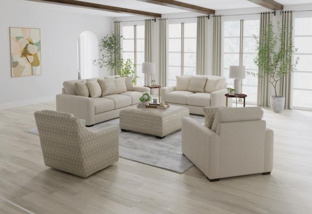 Hyde Park Porcelain Ottoman