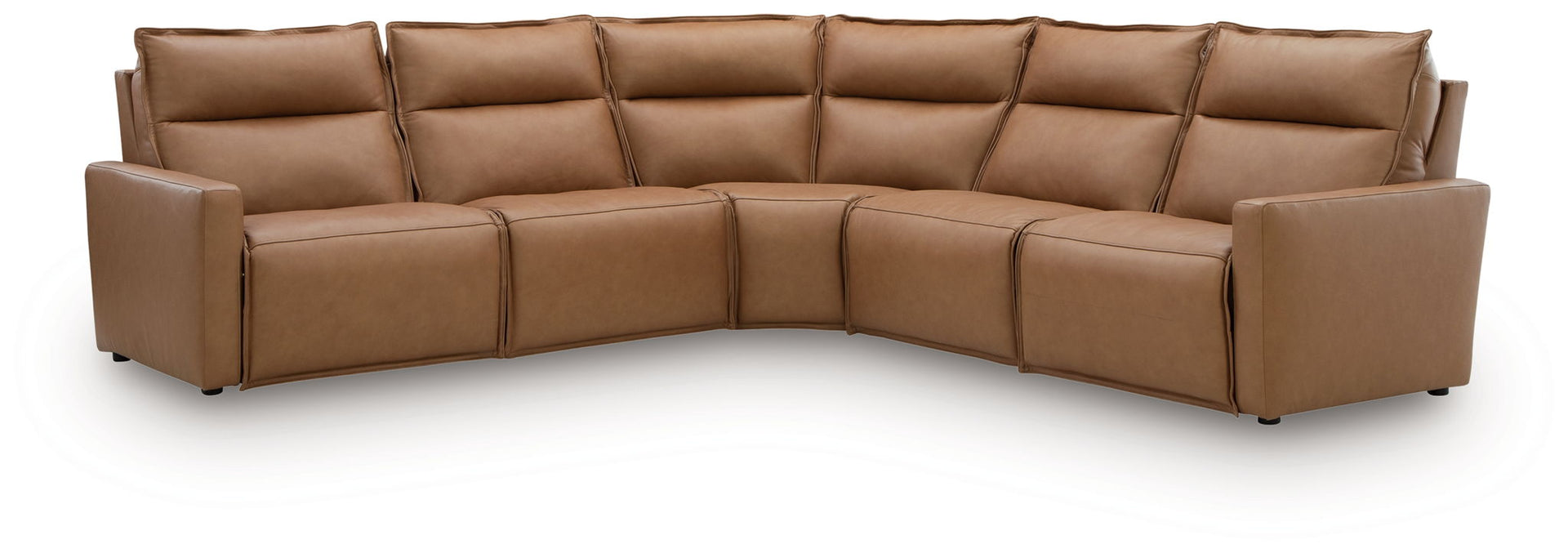 Arrington - 5-Piece Power Reclining Sectional - Butternut