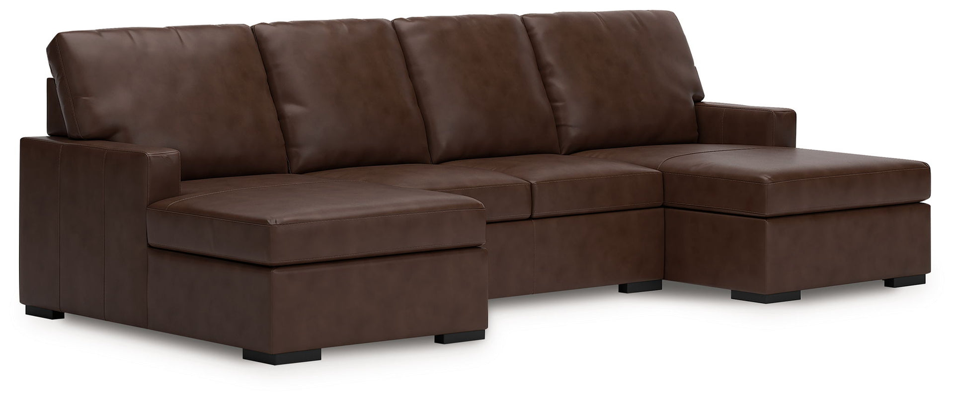 Modern Day - 3-Piece Sectional With Double Chaise - Coffee
