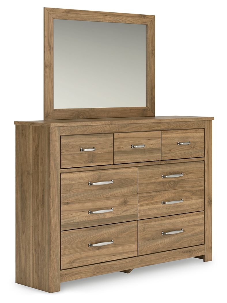 Zanbrook - Dresser And Mirror - Brown