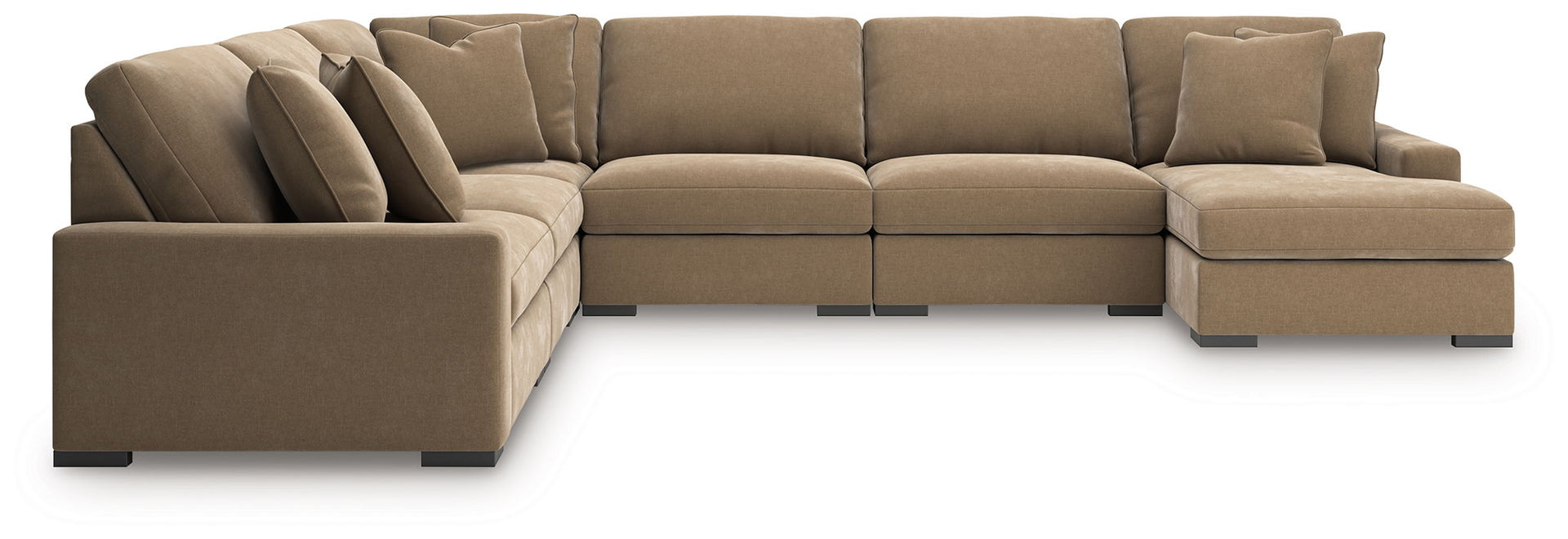 Calden - 6-Piece Sectional With RAF Corner Chaise - Sable