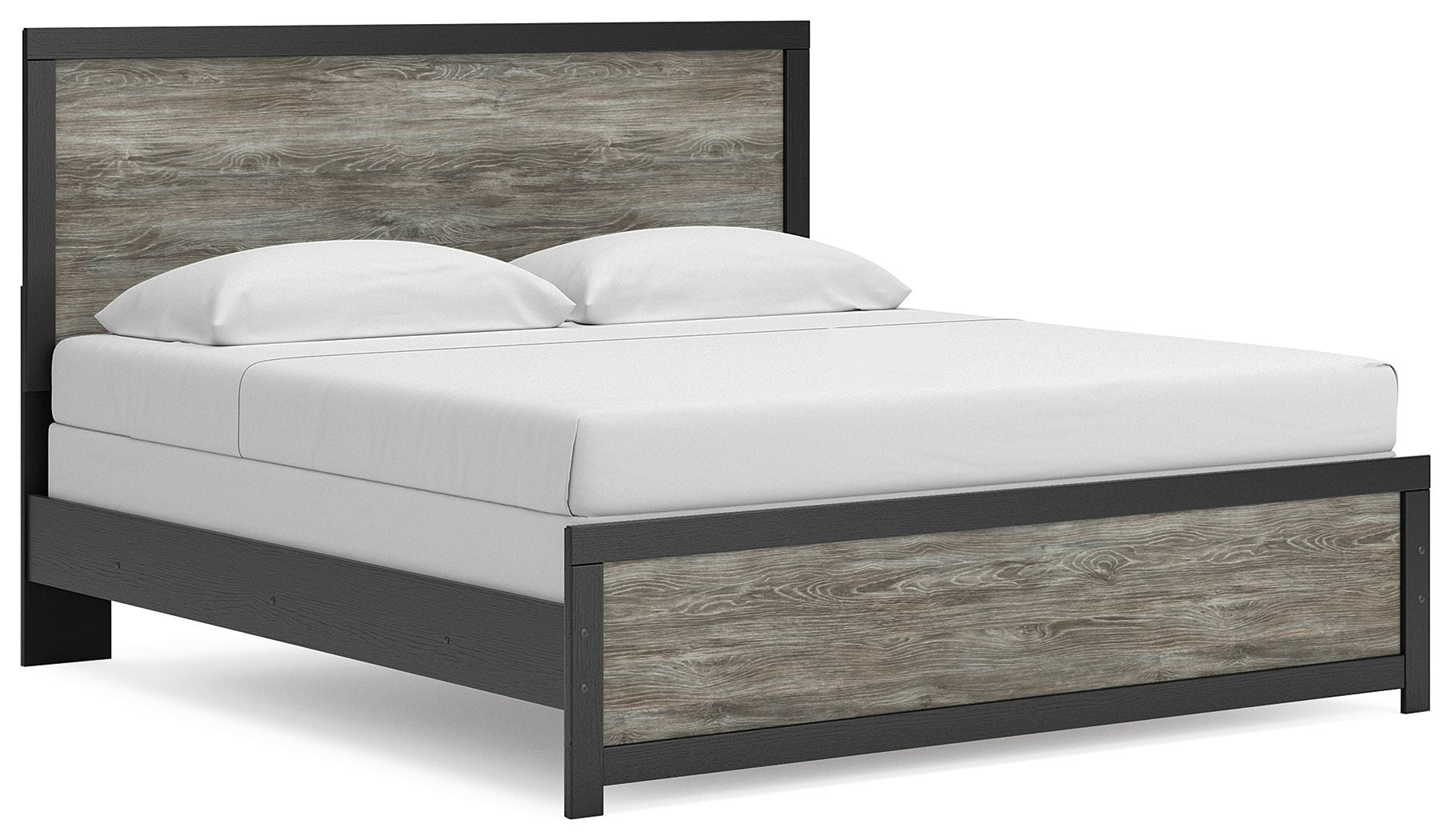 Jonnifer - King Panel Bed - Black / Gray