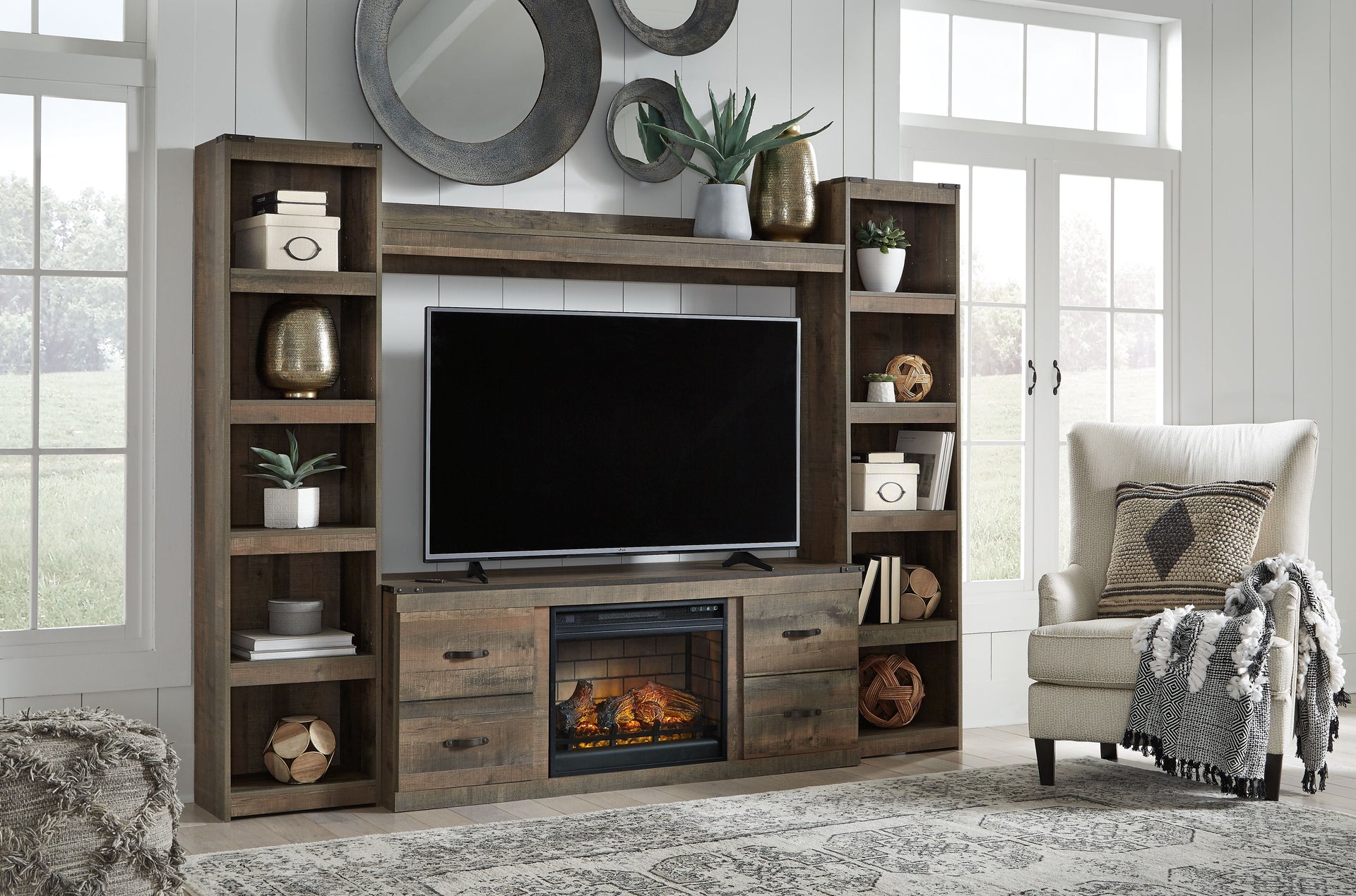 Trinell Entertainment Center With Fireplace