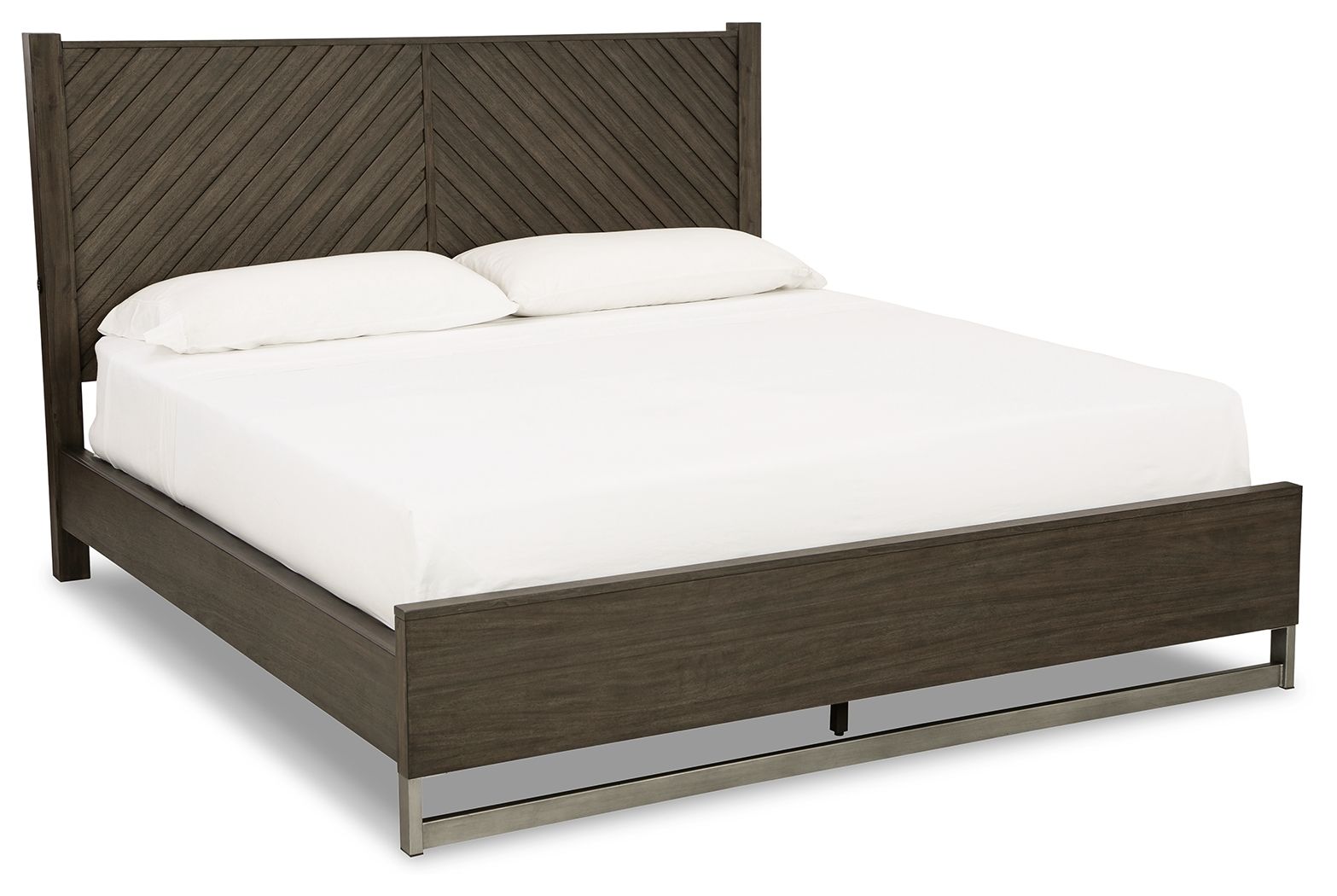 Arkenton - King Panel Bed - Grayish Brown