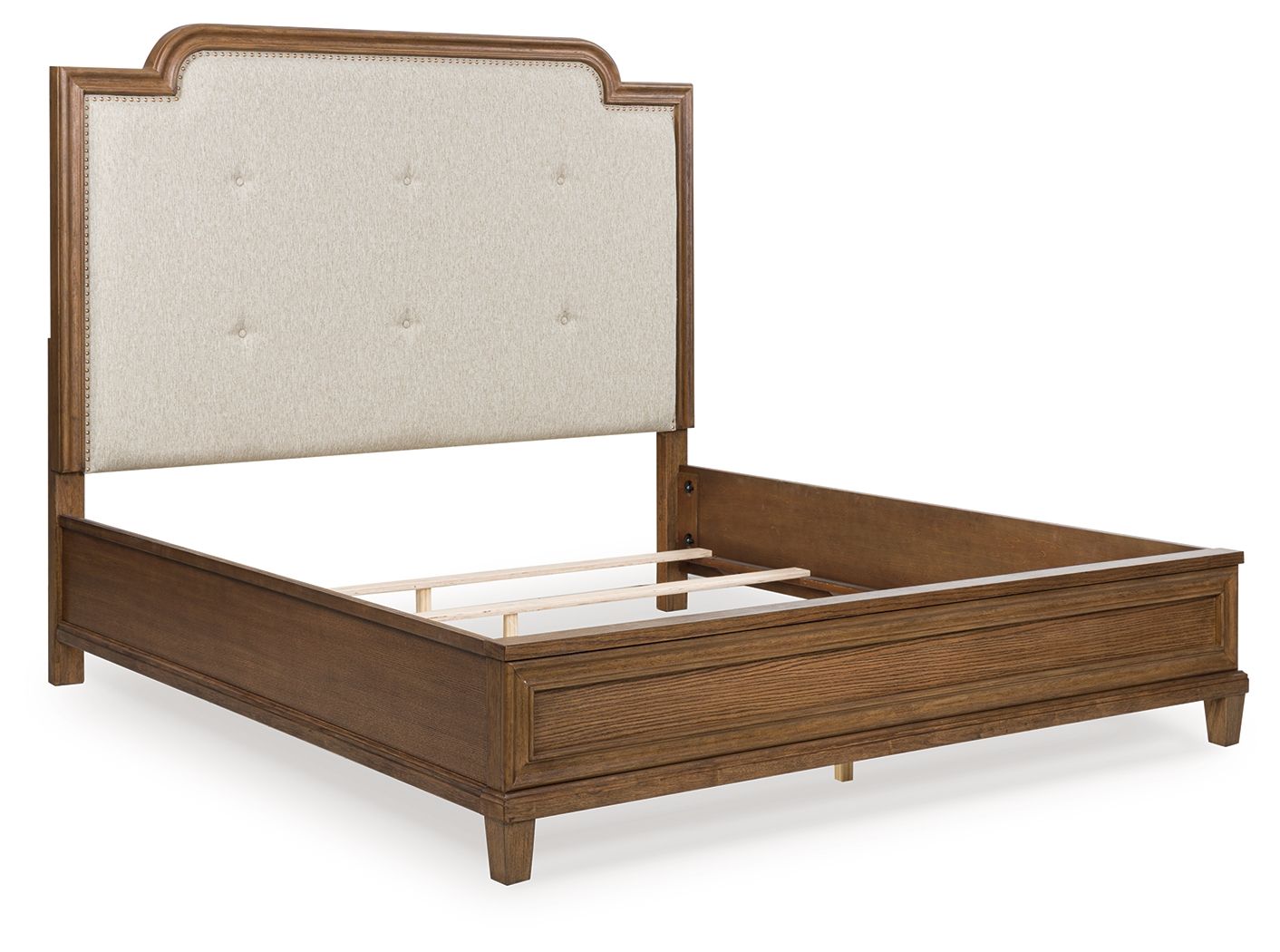 Jorlaina - Queen Upholstered Panel Bed - Brown