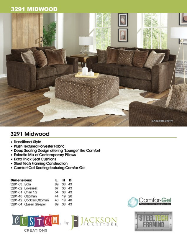 Midwood Chocolate Ottoman