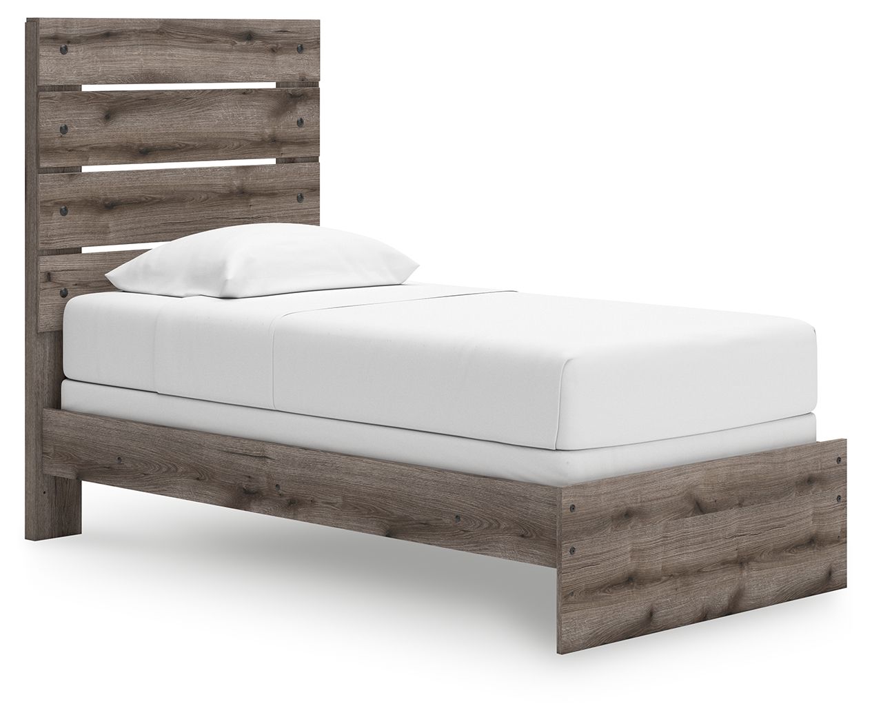 Urbanoore - Twin Panel Bed - Brown Gray