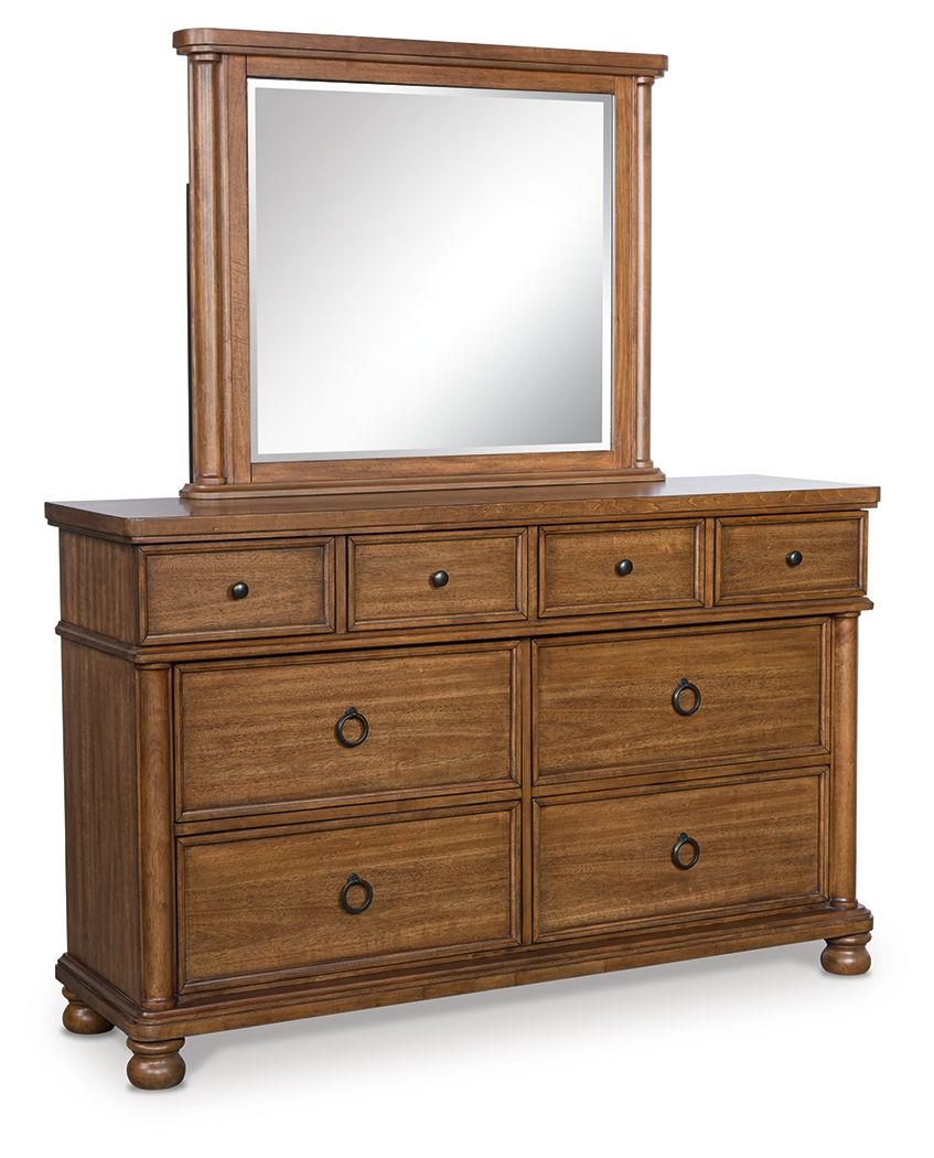 Chadworth - Dresser And Mirror - Brown