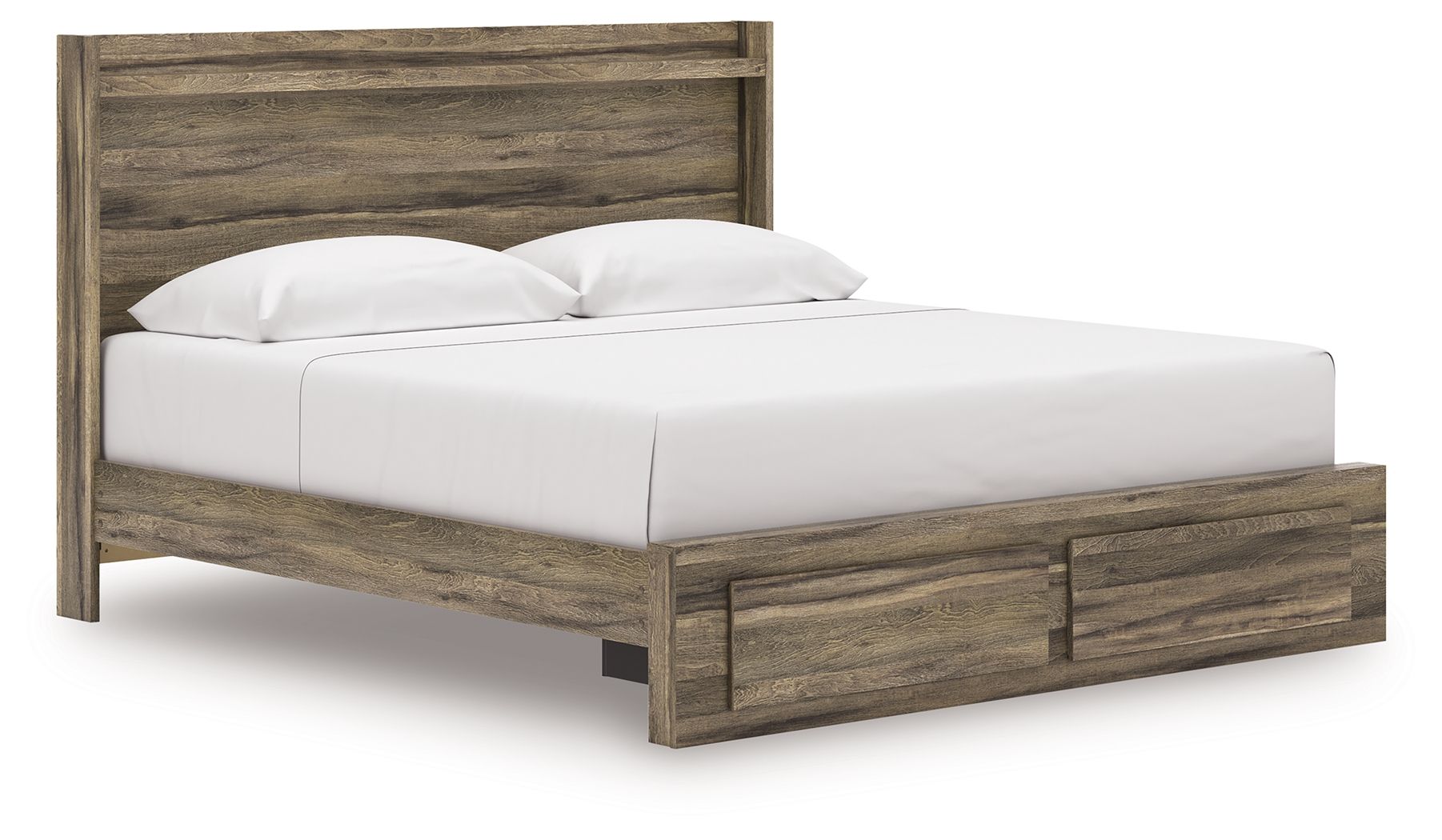 Baystorm - King Panel Storage Bed - Brown