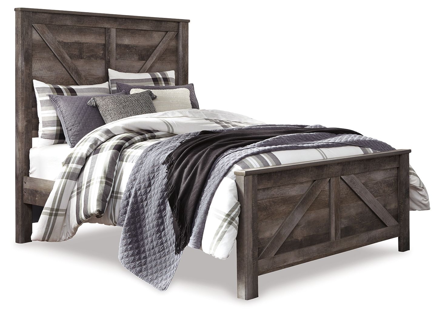 Wynnlow - Queen Crossbuck Panel Bed - Gray