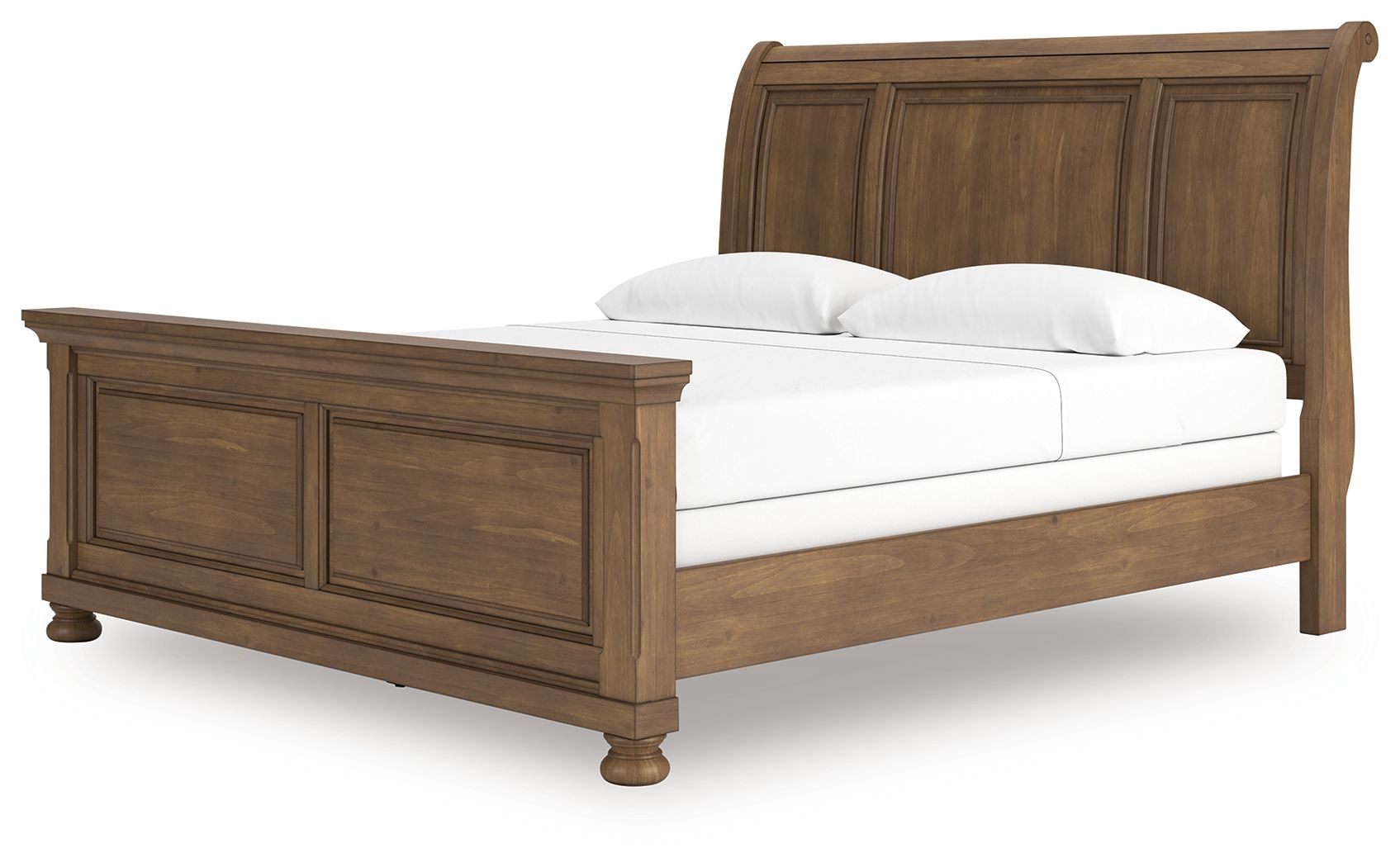 Vandenmore - King Sleigh Bed - Medium Brown
