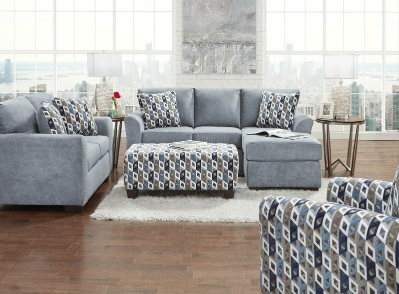 Anna BlueGrey Chaise Sofa