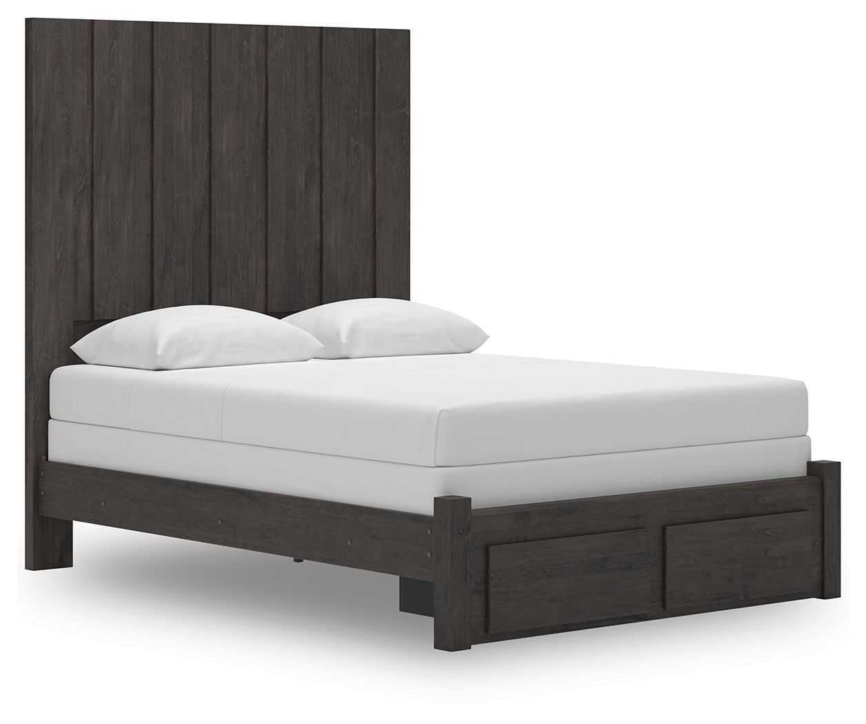 Parlayon - Queen Panel Storage Bed - Charcoal