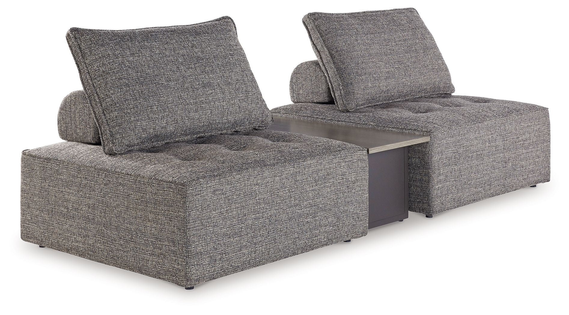 Bree Zee - 3-Piece Outdoor Sectional With End Table - Brown