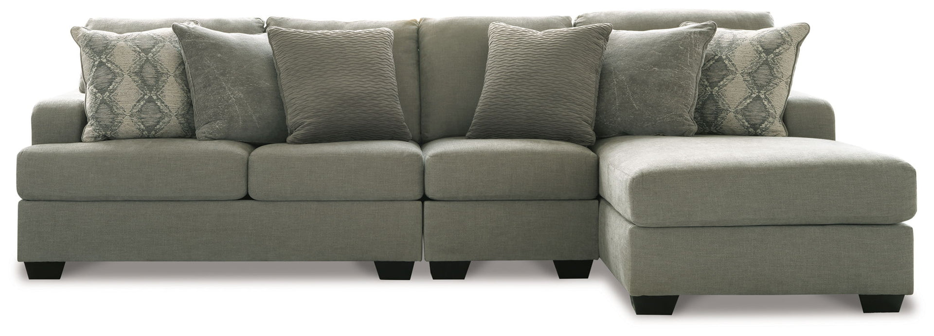 Keener - Right Arm Facing Corner Chaise 3 Pc Sectional - Ash