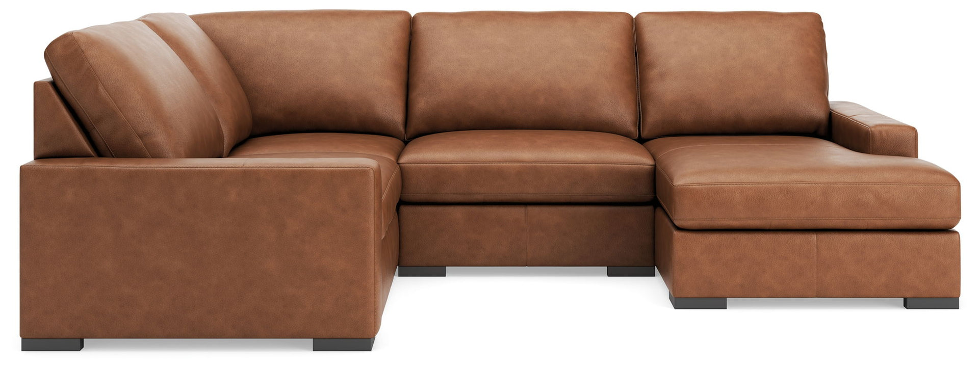 Calden - 4-Piece Sectional With RAF Corner Chaise - Caramel