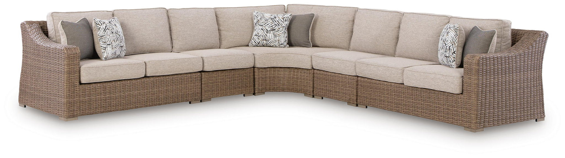 Revare Beach - 5-Piece Outdoor Sectional - Beige