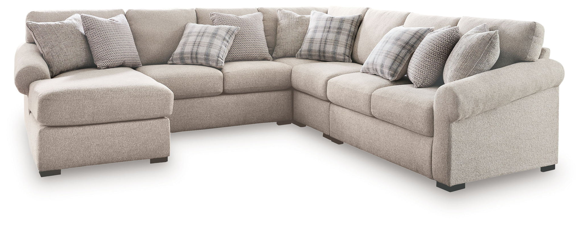 Bridgemont - 5-Piece Sectional With LAF Chaise And RAF Loveseat - Stone