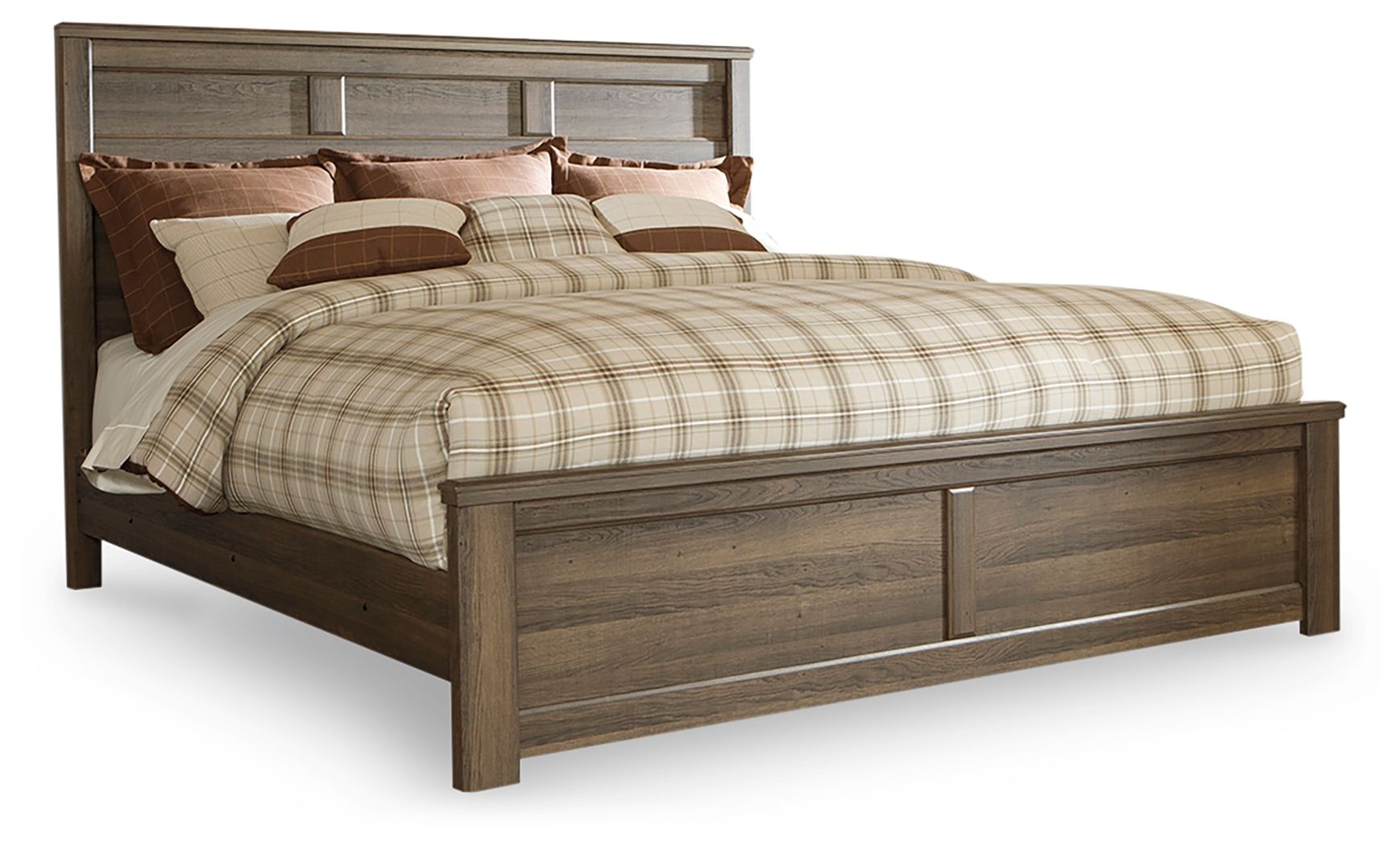Juararo - King Panel Bed - Dark Brown