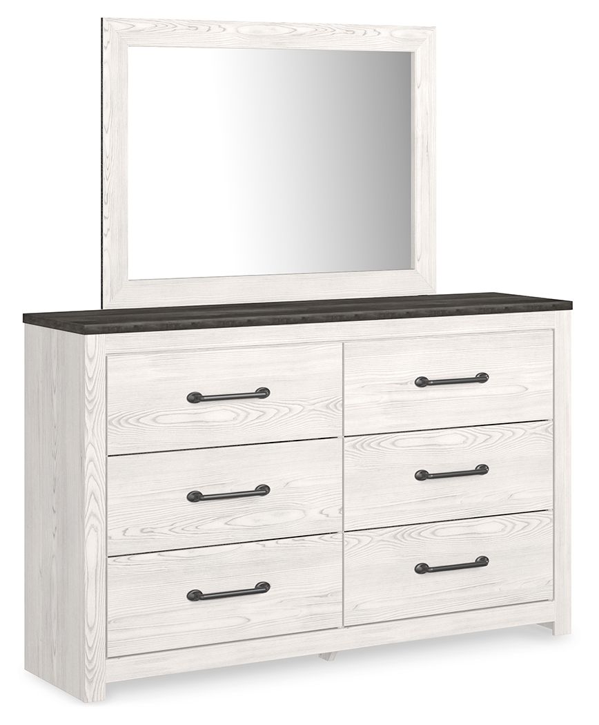 Gerridan - Dresser, Mirror - White / Gray