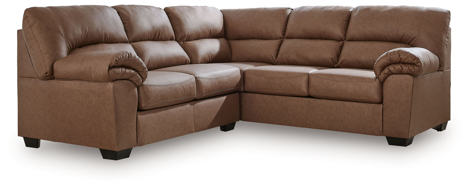 Whitlock - 2-Piece Sectional With RAF Sofa With Corner Wedge - Caramel