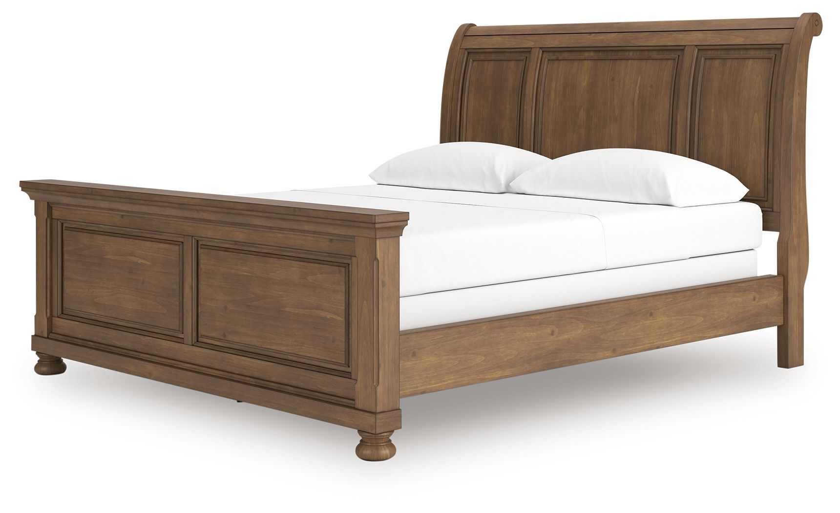 Vandenmore - California King Sleigh Bed - Medium Brown