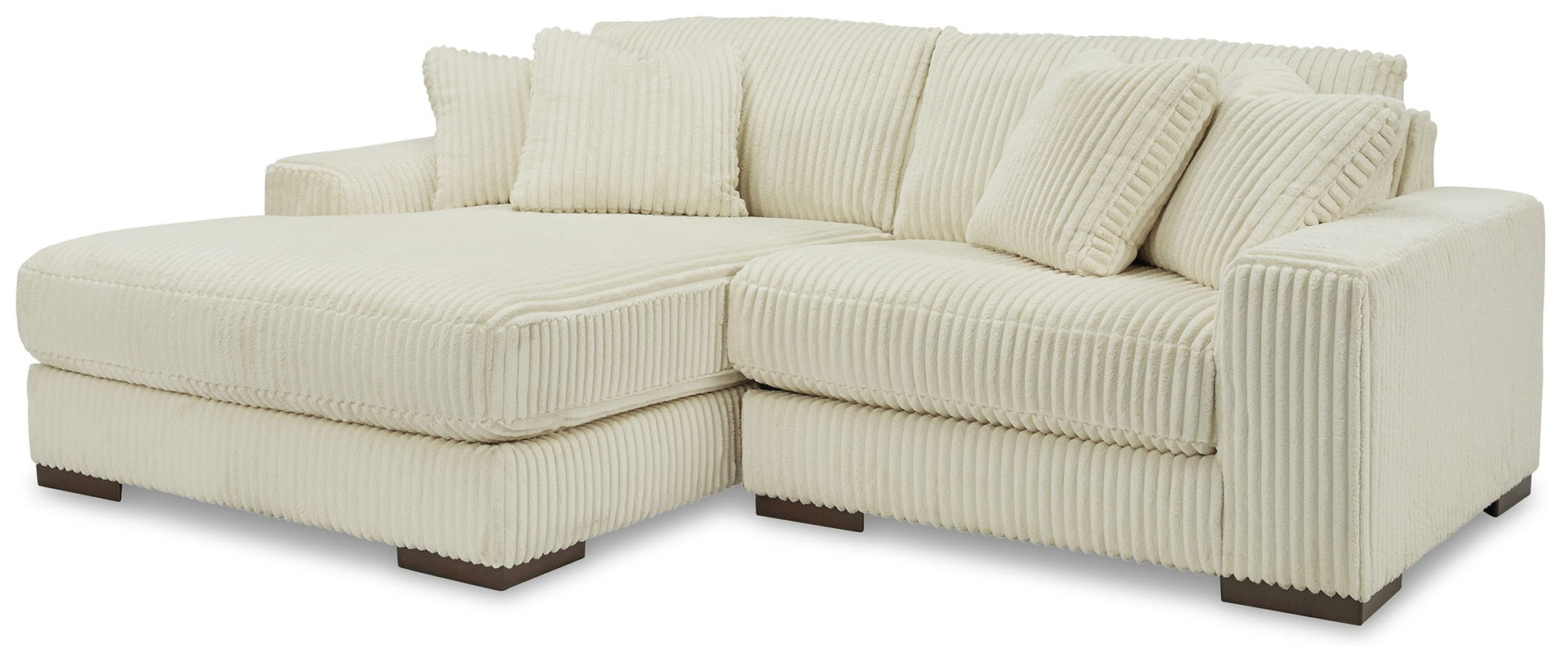 Lindyn - Left Arm Facing Corner Chaise 2 Pc Sectional - Ivory