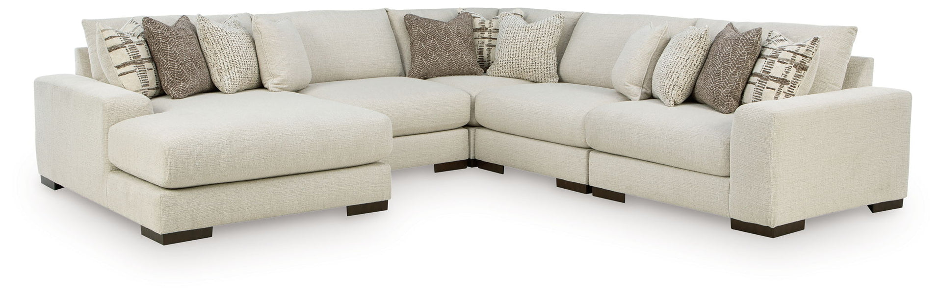 Barrelton - 5-Piece Sectional With LAF Corner Chaise - Barley