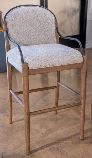 Ella Grove - Tall Upholstered Barstool (Set of 2) - Rich Brown