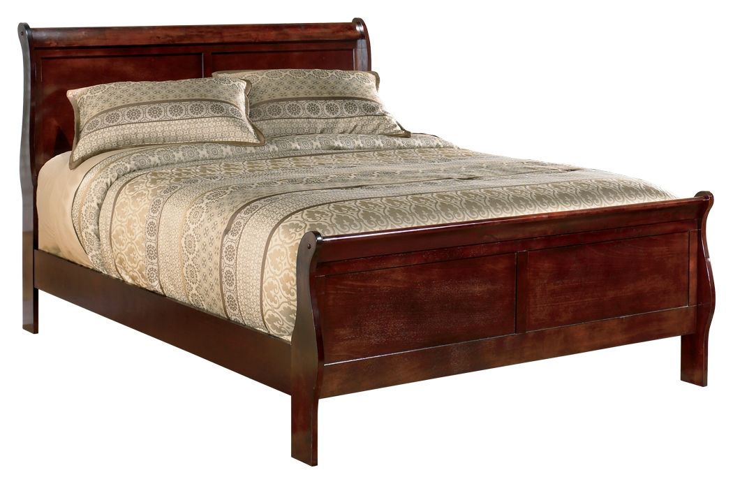 Alisdair - Queen Sleigh Bed - Dark Brown