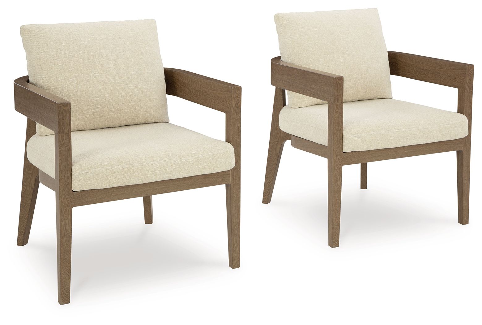 Serene Bay - Arm Chair With Cushion - Dark Brown / White