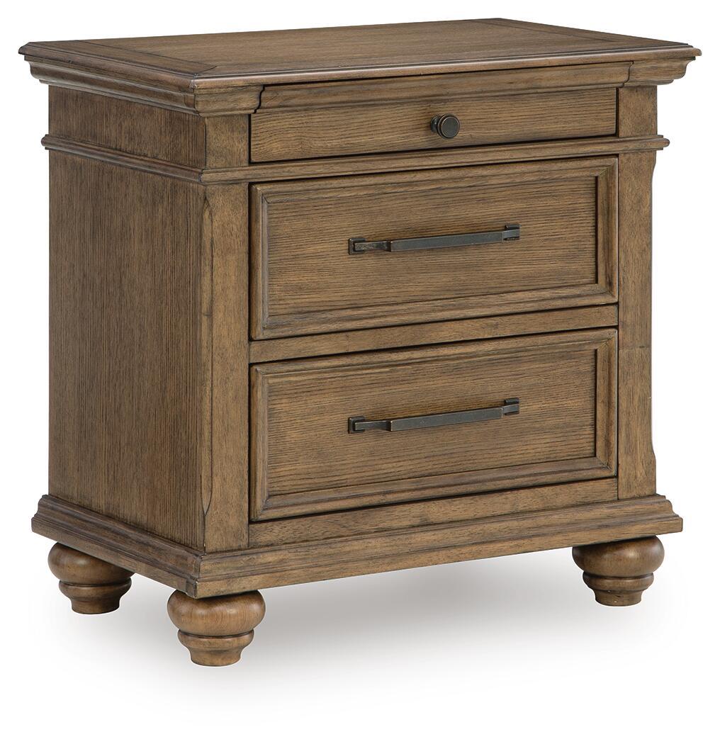 Waynely - Three Drawer Night Stand - Medium Brown