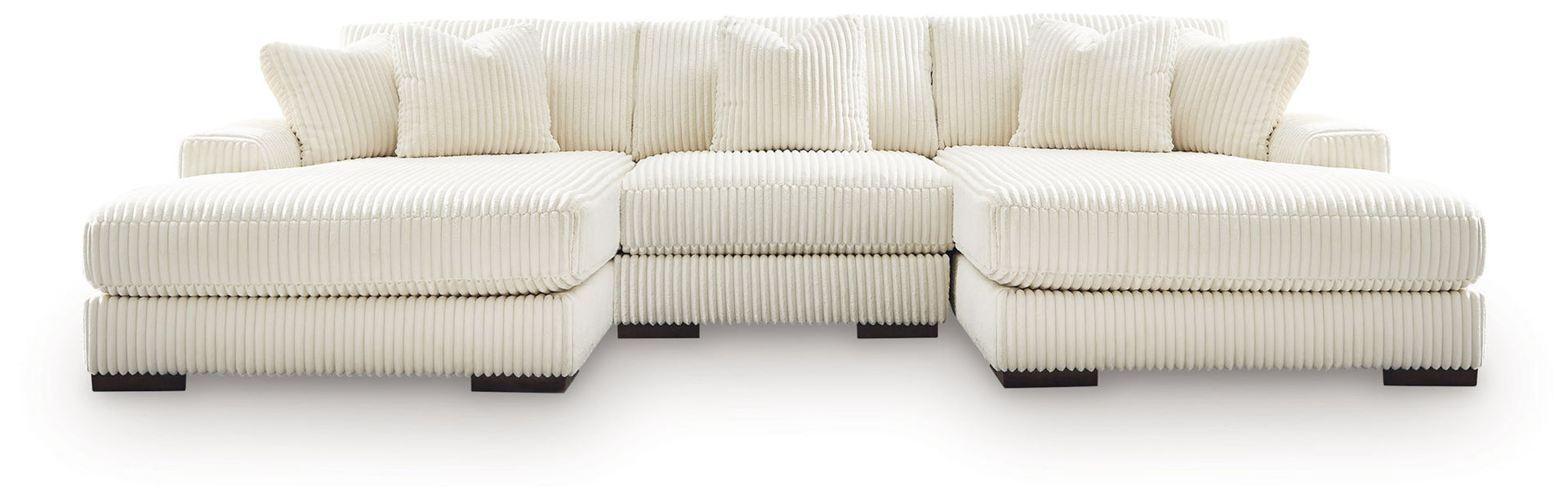 Lindyn - 3-Piece Sectional With Double Chaise - Ivory